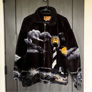 Vintage Bear Ridge Outfitters Lighthouse Sherpa